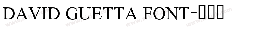 DAVID GUETTA FONT字体转换